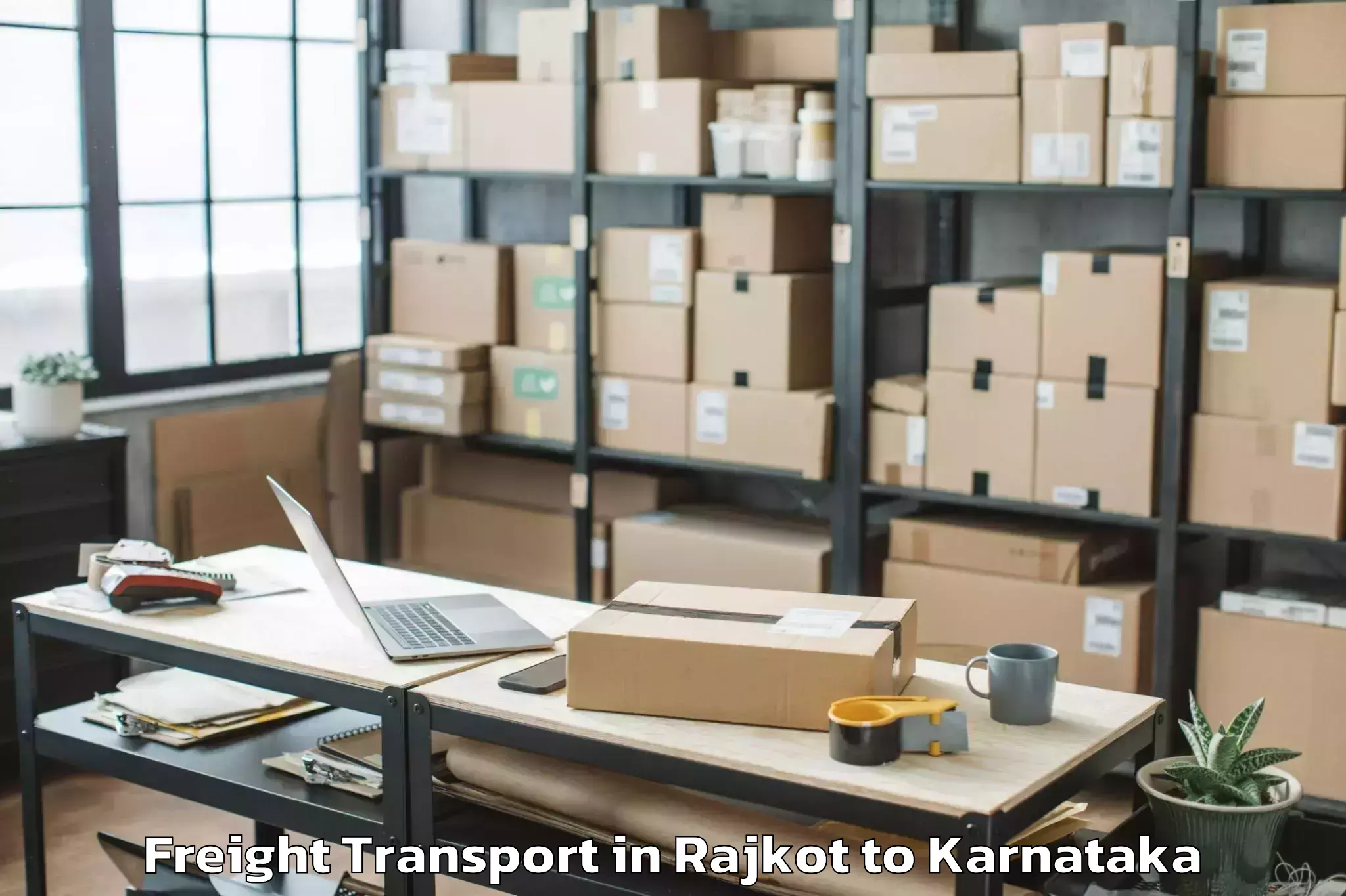 Top Rajkot to Heggadadevankote Hd Kote Freight Transport Available